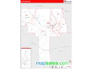 Grant County, NM <br /> Wall Map <br /> Zip Code <br /> Red Line Style 2024 Map