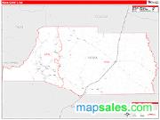 Mora County, NM <br /> Wall Map <br /> Zip Code <br /> Red Line Style 2024 Map