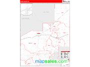 Quay County, NM <br /> Wall Map <br /> Zip Code <br /> Red Line Style 2024 Map