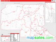 Rio Arriba County, NM <br /> Wall Map <br /> Zip Code <br /> Red Line Style 2024 Map