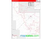Roosevelt County, NM <br /> Wall Map <br /> Zip Code <br /> Red Line Style 2024 Map