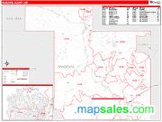 Sandoval County, NM <br /> Wall Map <br /> Zip Code <br /> Red Line Style 2024 Map