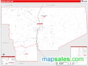 Sierra County, NM <br /> Wall Map <br /> Zip Code <br /> Red Line Style 2024 Map