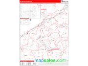 Chautauqua County, NY <br /> Wall Map <br /> Zip Code <br /> Red Line Style 2024 Map