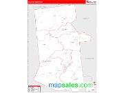 Hamilton County, NY <br /> Wall Map <br /> Zip Code <br /> Red Line Style 2024 Map