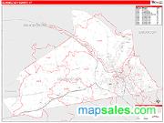 Schenectady County, NY <br /> Wall Map <br /> Zip Code <br /> Red Line Style 2024 Map