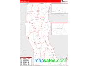 Seneca County, NY <br /> Wall Map <br /> Zip Code <br /> Red Line Style 2024 Map