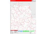 Steuben County, NY <br /> Wall Map <br /> Zip Code <br /> Red Line Style 2024 Map