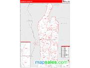 Washington County, NY <br /> Wall Map <br /> Zip Code <br /> Red Line Style 2024 Map