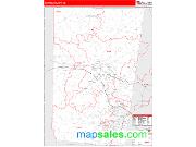 Orange County, NC <br /> Wall Map <br /> Zip Code <br /> Red Line Style 2024 Map