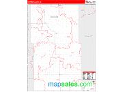 Towner County, ND <br /> Wall Map <br /> Zip Code <br /> Red Line Style 2024 Map