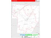 Fayette County, OH <br /> Wall Map <br /> Zip Code <br /> Red Line Style 2024 Map