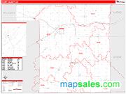 Henry County, OH <br /> Wall Map <br /> Zip Code <br /> Red Line Style 2024 Map