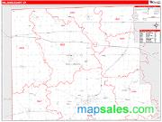 Williams County, OH <br /> Wall Map <br /> Zip Code <br /> Red Line Style 2024 Map