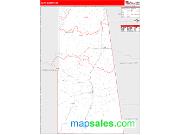 Adair County, OK <br /> Wall Map <br /> Zip Code <br /> Red Line Style 2024 Map