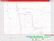 Beaver County, OK <br /> Wall Map <br /> Zip Code <br /> Red Line Style 2024 Map