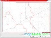 Cimarron County, OK <br /> Wall Map <br /> Zip Code <br /> Red Line Style 2024 Map