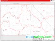 Dewey County, OK <br /> Wall Map <br /> Zip Code <br /> Red Line Style 2024 Map