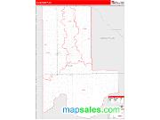 Ellis County, OK <br /> Wall Map <br /> Zip Code <br /> Red Line Style 2024 Map