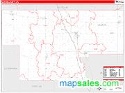 Garvin County, OK <br /> Wall Map <br /> Zip Code <br /> Red Line Style 2024 Map