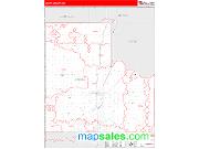 Logan County, OK <br /> Wall Map <br /> Zip Code <br /> Red Line Style 2024 Map