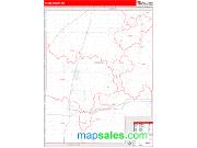 Mayes County, OK <br /> Wall Map <br /> Zip Code <br /> Red Line Style 2024 Map