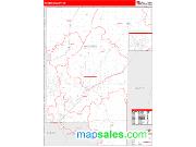 Rogers County, OK <br /> Wall Map <br /> Zip Code <br /> Red Line Style 2024 Map