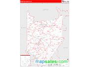 Armstrong County, PA <br /> Wall Map <br /> Zip Code <br /> Red Line Style 2024 Map