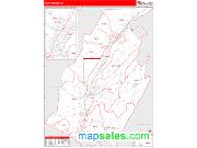 Blair County, PA <br /> Wall Map <br /> Zip Code <br /> Red Line Style 2024 Map
