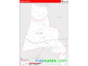 Montour County, PA <br /> Wall Map <br /> Zip Code <br /> Red Line Style 2024 Map
