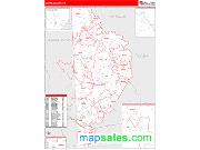 Wayne County, PA <br /> Wall Map <br /> Zip Code <br /> Red Line Style 2024 Map