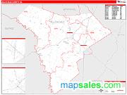 Allendale County, SC <br /> Wall Map <br /> Zip Code <br /> Red Line Style 2024 Map