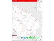 Bamberg County, SC <br /> Wall Map <br /> Zip Code <br /> Red Line Style 2024 Map
