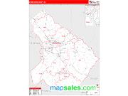 Greenwood County, SC <br /> Wall Map <br /> Zip Code <br /> Red Line Style 2024 Map