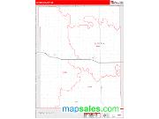 Aurora County, SD <br /> Wall Map <br /> Zip Code <br /> Red Line Style 2024 Map
