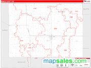 Beadle County, SD <br /> Wall Map <br /> Zip Code <br /> Red Line Style 2024 Map