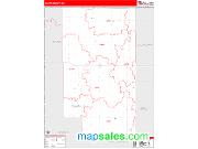 Clark County, SD <br /> Wall Map <br /> Zip Code <br /> Red Line Style 2024 Map