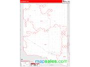 Clay County, SD <br /> Wall Map <br /> Zip Code <br /> Red Line Style 2024 Map