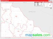 Gregory County, SD <br /> Wall Map <br /> Zip Code <br /> Red Line Style 2024 Map