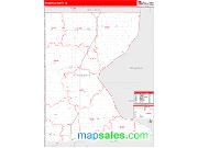 Roberts County, SD <br /> Wall Map <br /> Zip Code <br /> Red Line Style 2024 Map