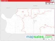 Sully County, SD <br /> Wall Map <br /> Zip Code <br /> Red Line Style 2024 Map