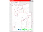 Tripp County, SD <br /> Wall Map <br /> Zip Code <br /> Red Line Style 2024 Map