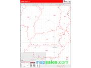 Turner County, SD <br /> Wall Map <br /> Zip Code <br /> Red Line Style 2024 Map