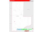 Ziebach County, SD <br /> Wall Map <br /> Zip Code <br /> Red Line Style 2024 Map