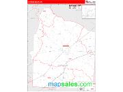 Haywood County, TN <br /> Wall Map <br /> Zip Code <br /> Red Line Style 2024 Map