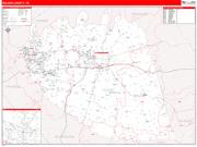 Wilson County, TN <br /> Wall Map <br /> Zip Code <br /> Red Line Style 2024 Map