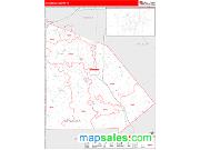 Atascosa County, TX <br /> Wall Map <br /> Zip Code <br /> Red Line Style 2024 Map