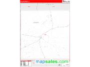 Baylor County, TX <br /> Wall Map <br /> Zip Code <br /> Red Line Style 2024 Map