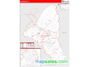 Brazos County, TX <br /> Wall Map <br /> Zip Code <br /> Red Line Style 2024 Map