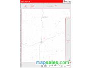 Cottle County, TX <br /> Wall Map <br /> Zip Code <br /> Red Line Style 2024 Map